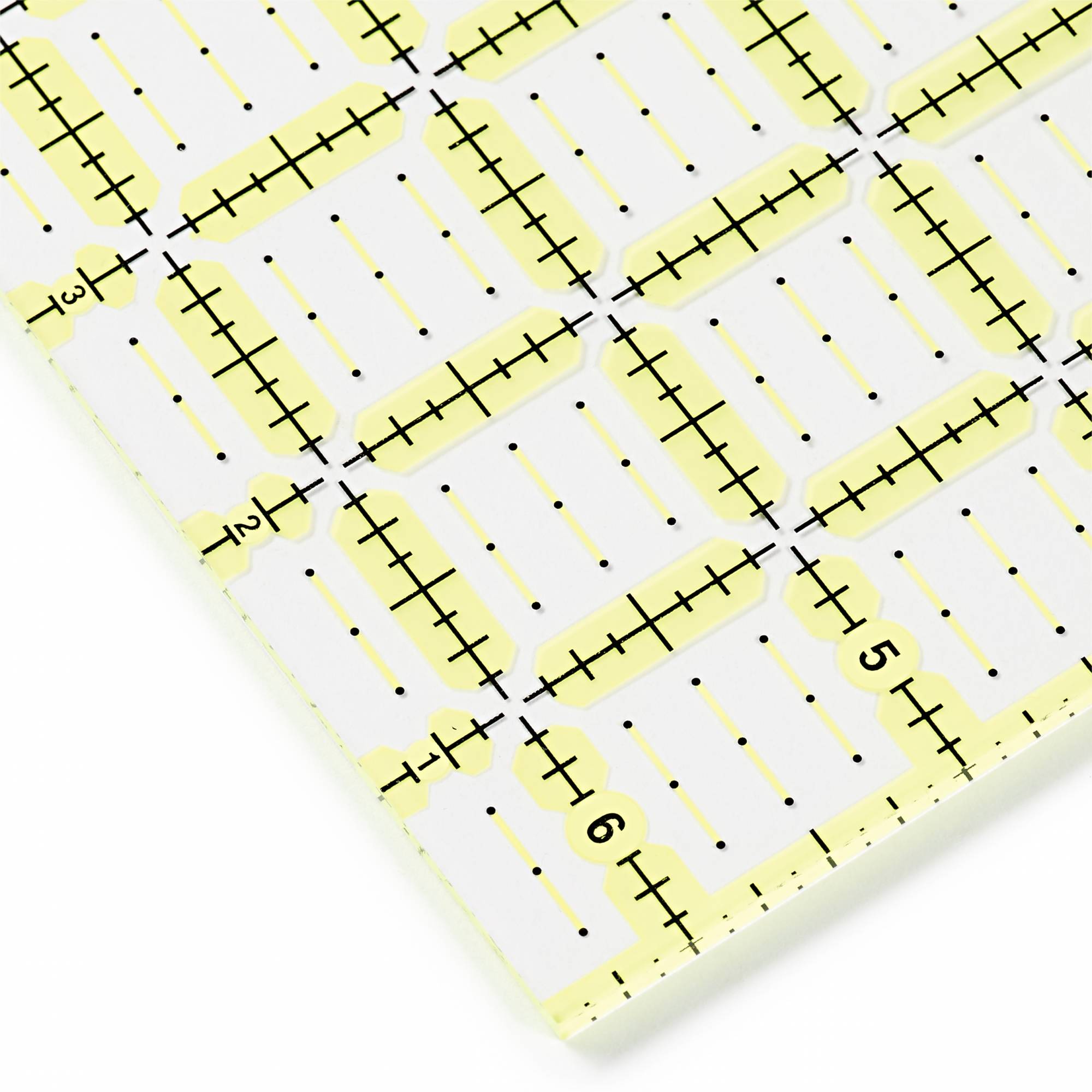 Omnigrip nonslip ruler, 6.5x6.5inch