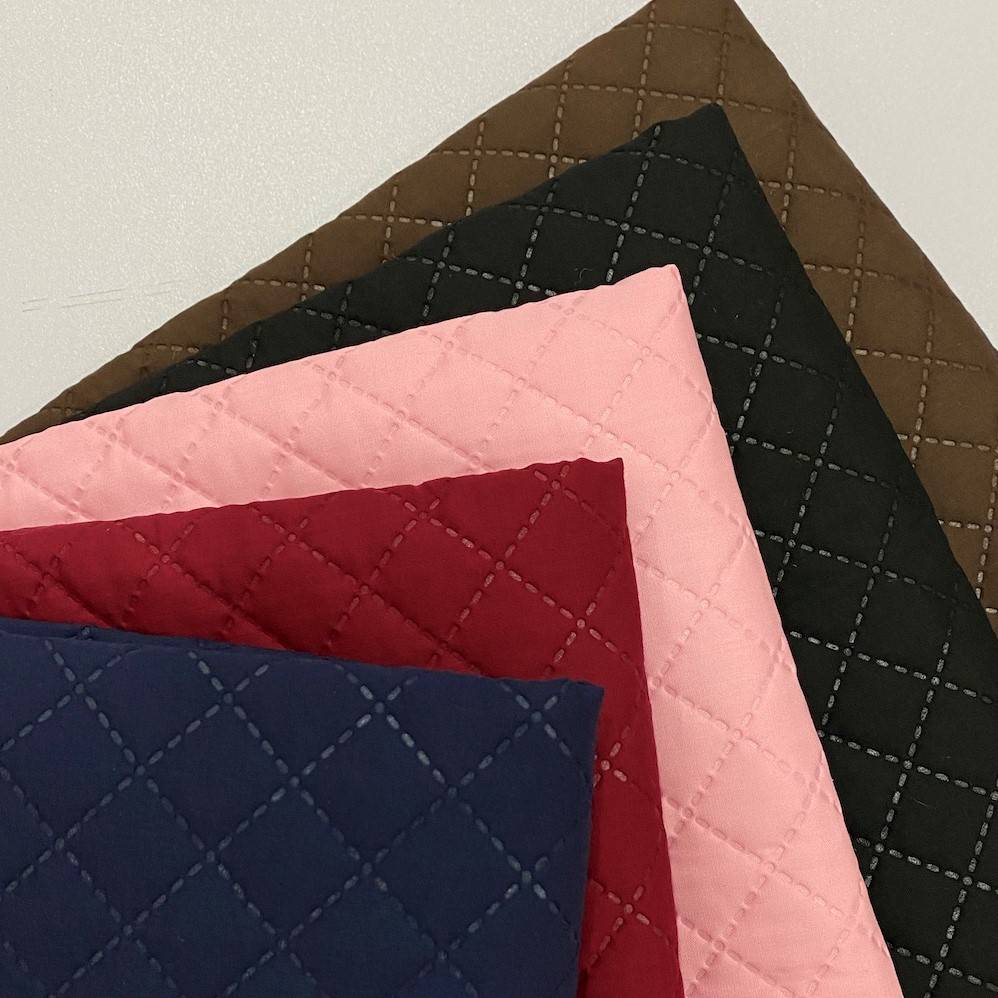 PreQuilted Fabric (Black) 0.5yard