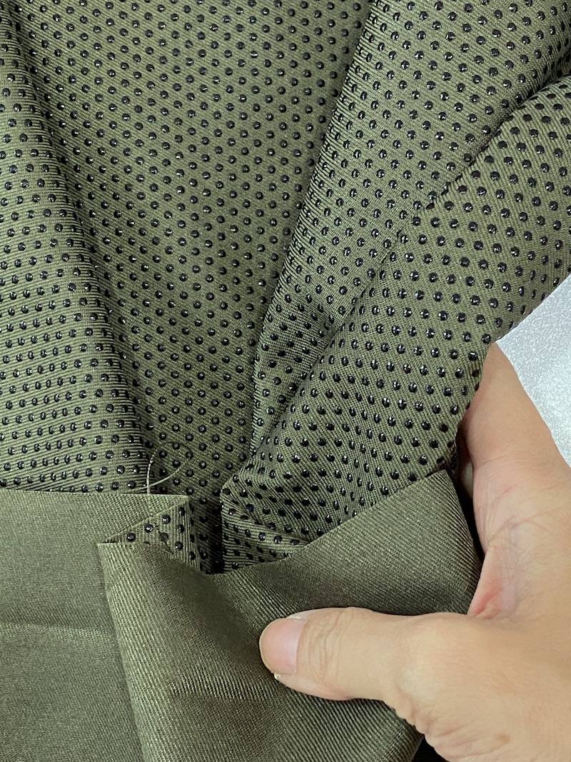 Antislip Fabric Olive Green 0.5m