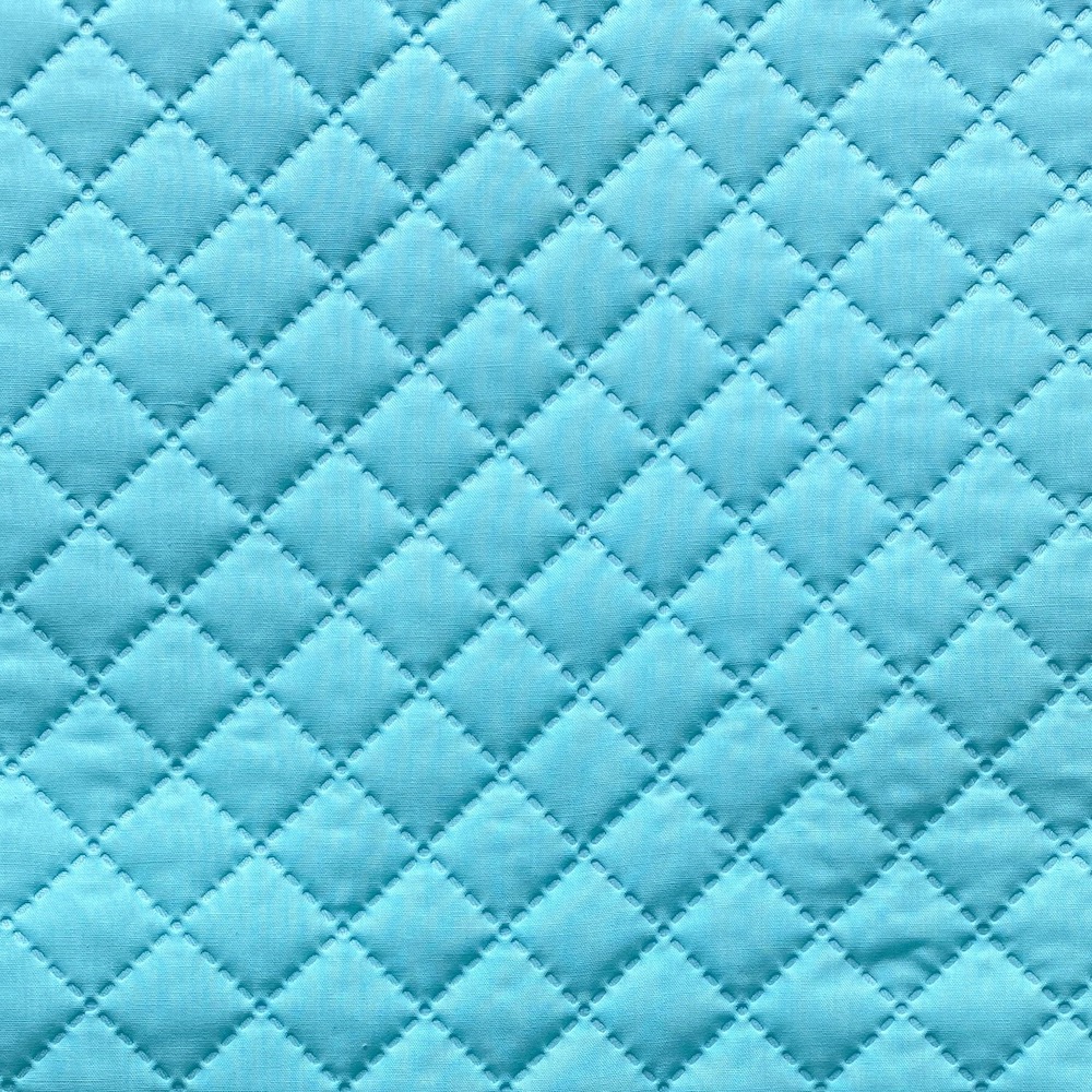 PreQuilted Fabric (Turquoise) 0.5yard